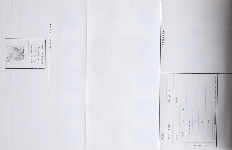 Give offence in full, and if remanded ontv. substitute Remanded for “ S<