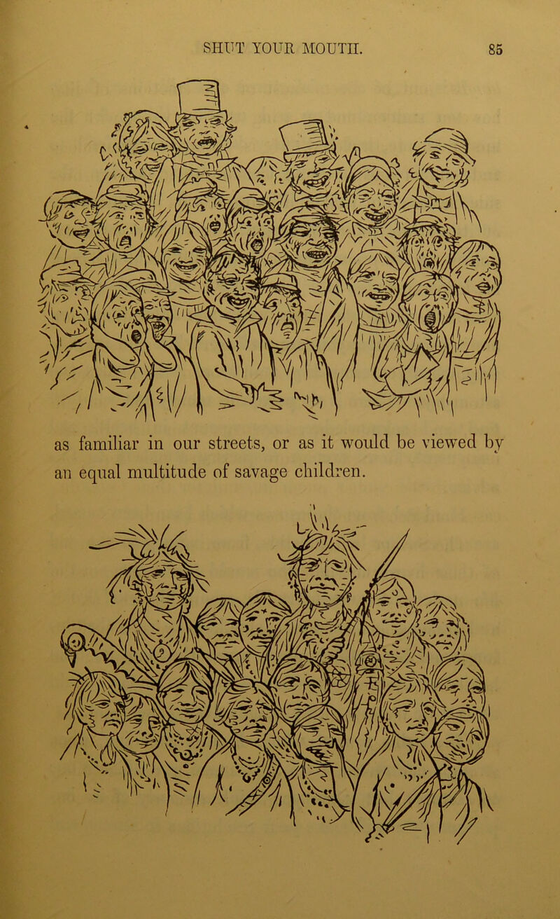 as familiar in our streets, or as it would be viewed by an equal multitude of savage ebildren.