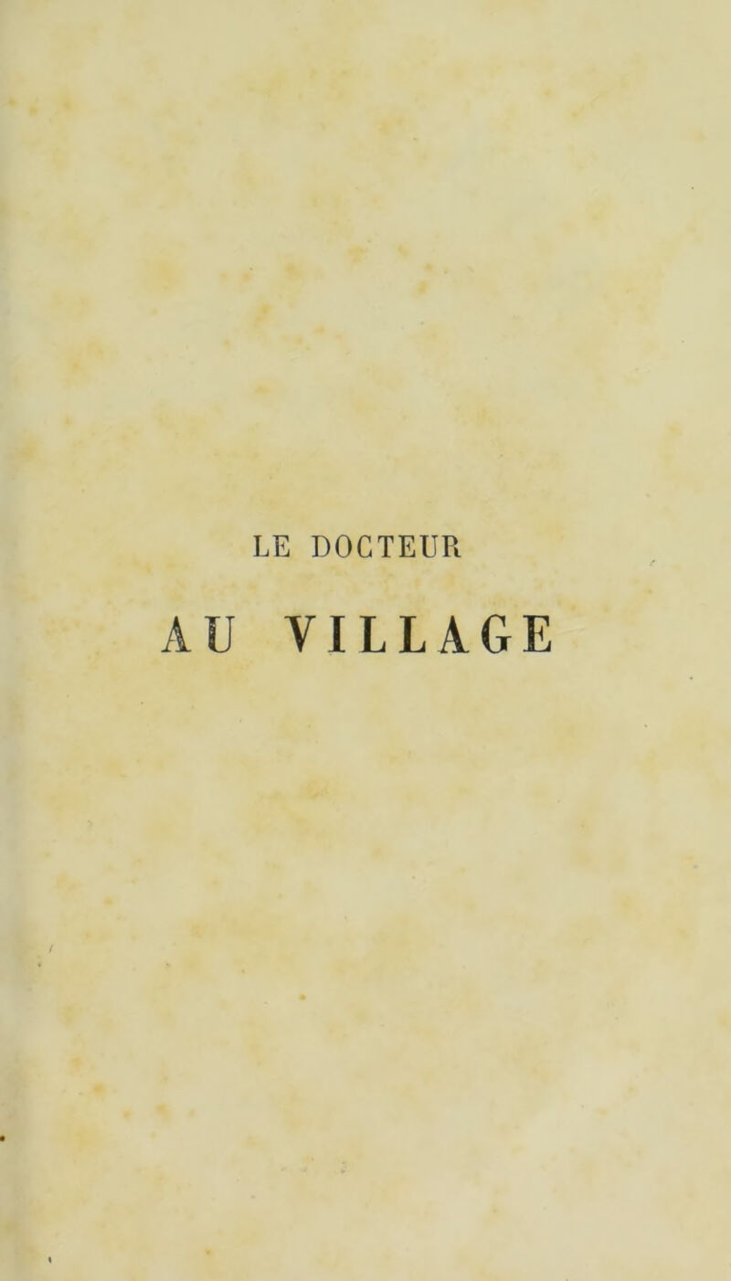 LE DOCTEUR AU VILLAGE