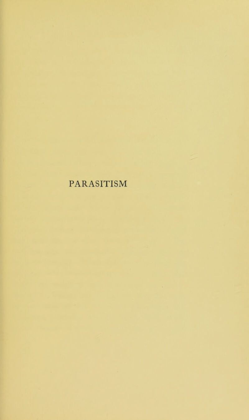 PARASITISM