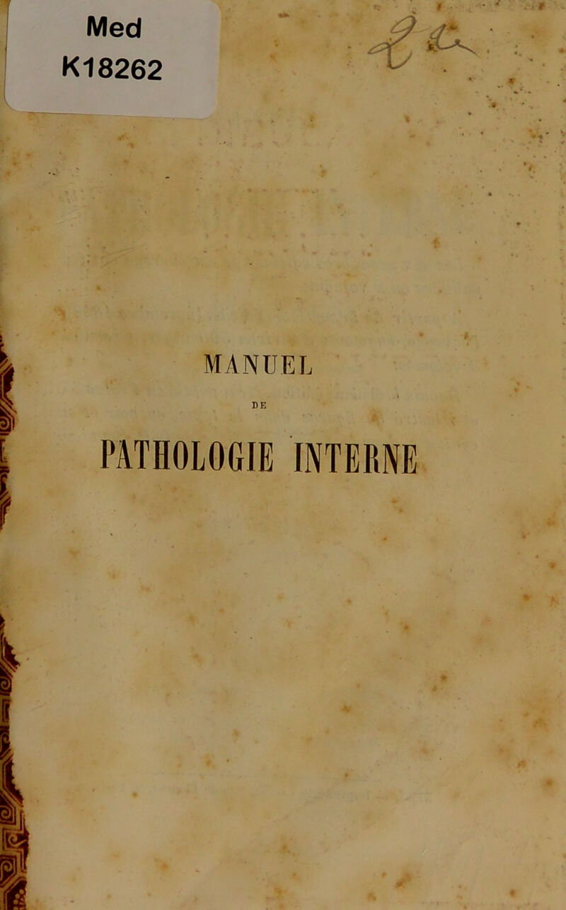 Med K18262 MANUEL DE PATHOLOGIE INTERNE