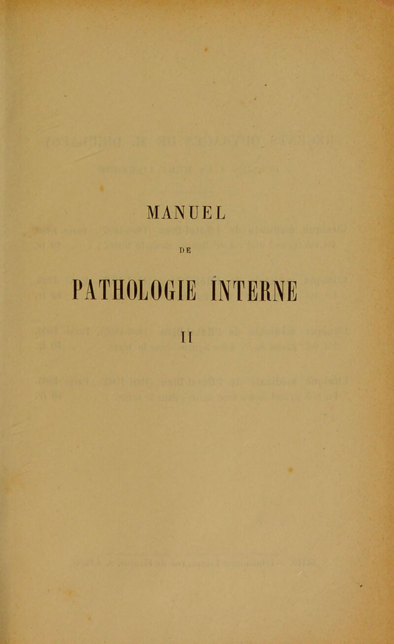 PATHOLOGIE INTERNE n