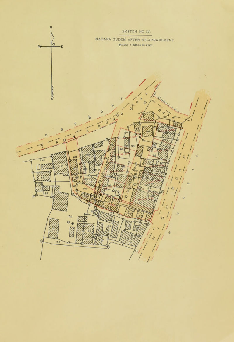 N SKETCH NO iV. W- MADARA GUDEM AFTER RE-ARRANGMENT.