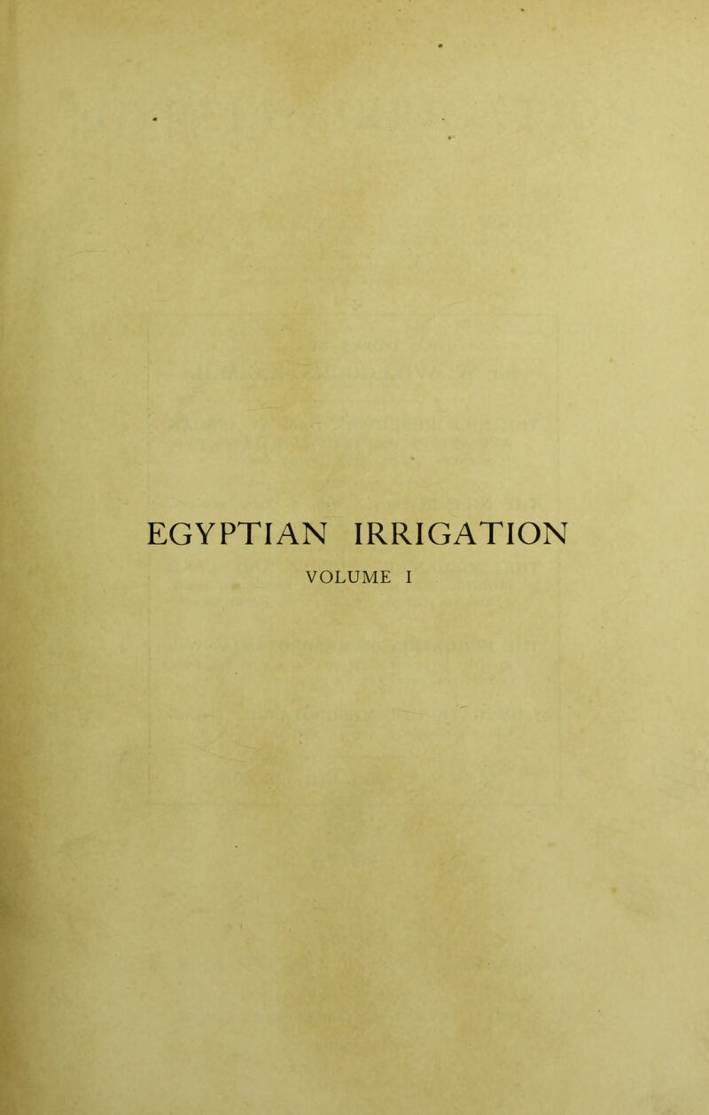 EGYPTIAN IRRIGATION