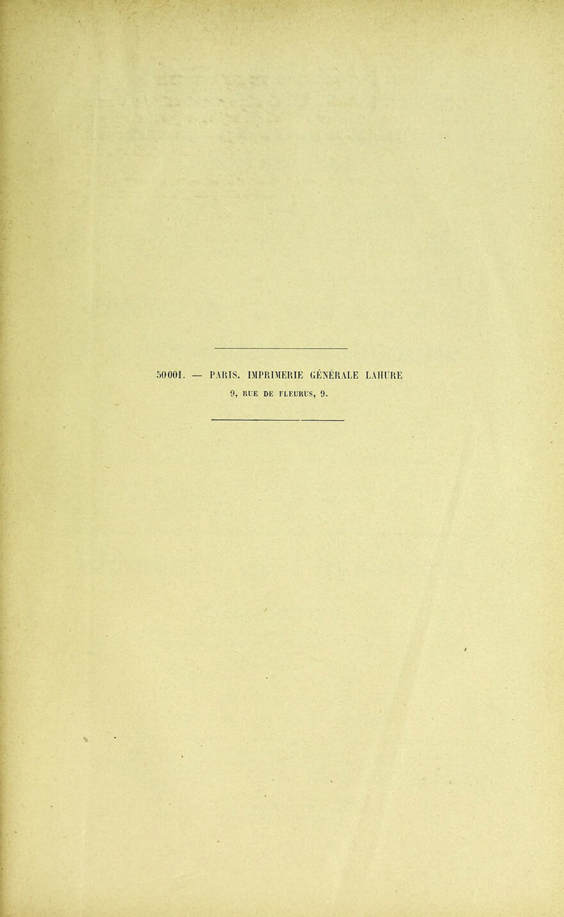 50001. — PAIUS. IMPRIMERIE GÉNÉRALE LA HURE