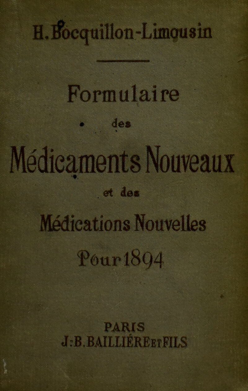 des et âee PARIS J:B.BAILIIÉREeiFILS
