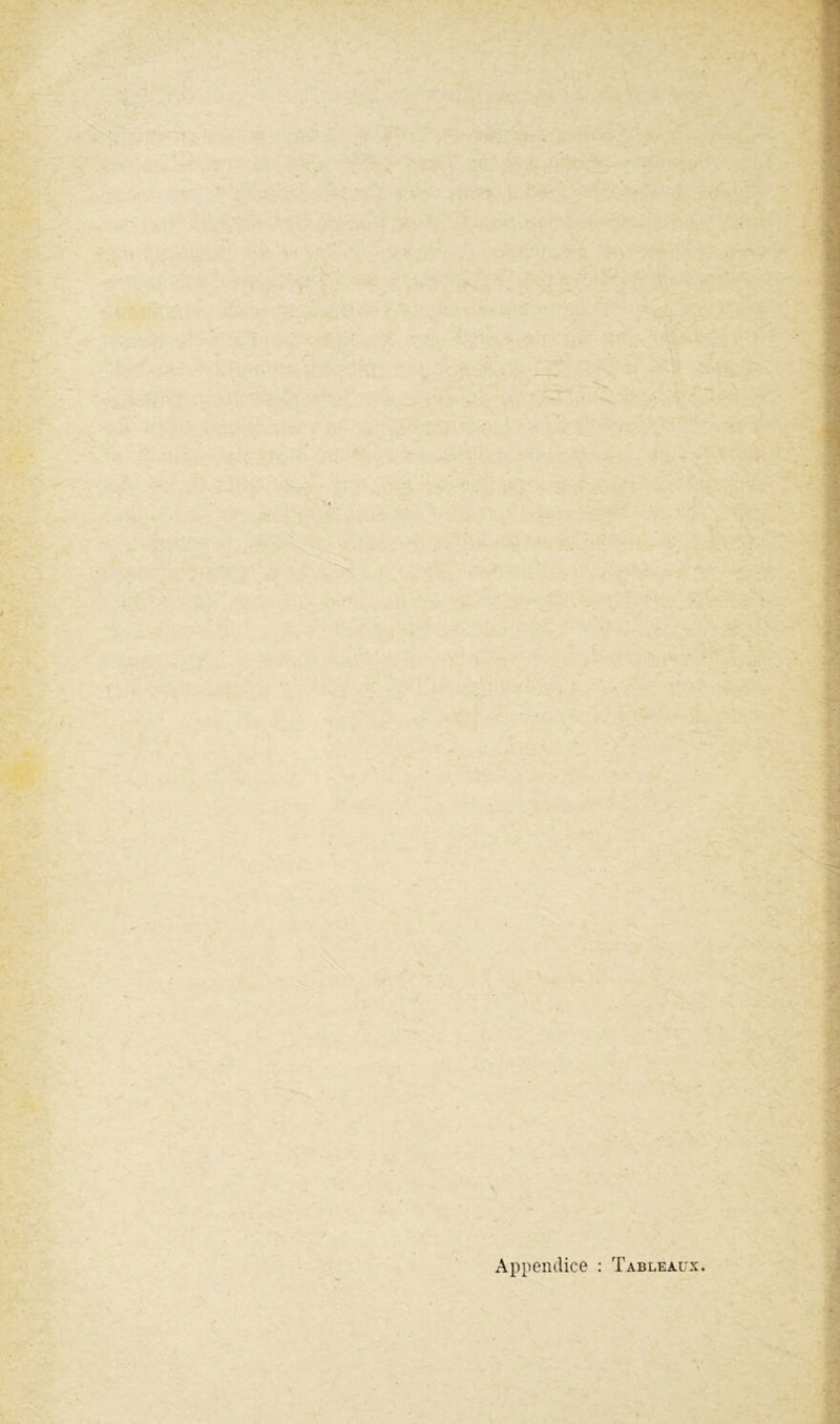 Appendice : Tableaux.