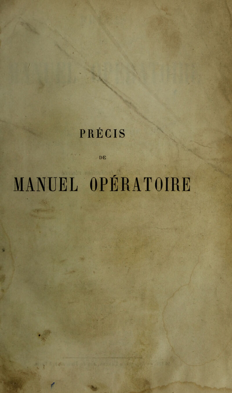 DE MANUEL OPÉRATOIRE