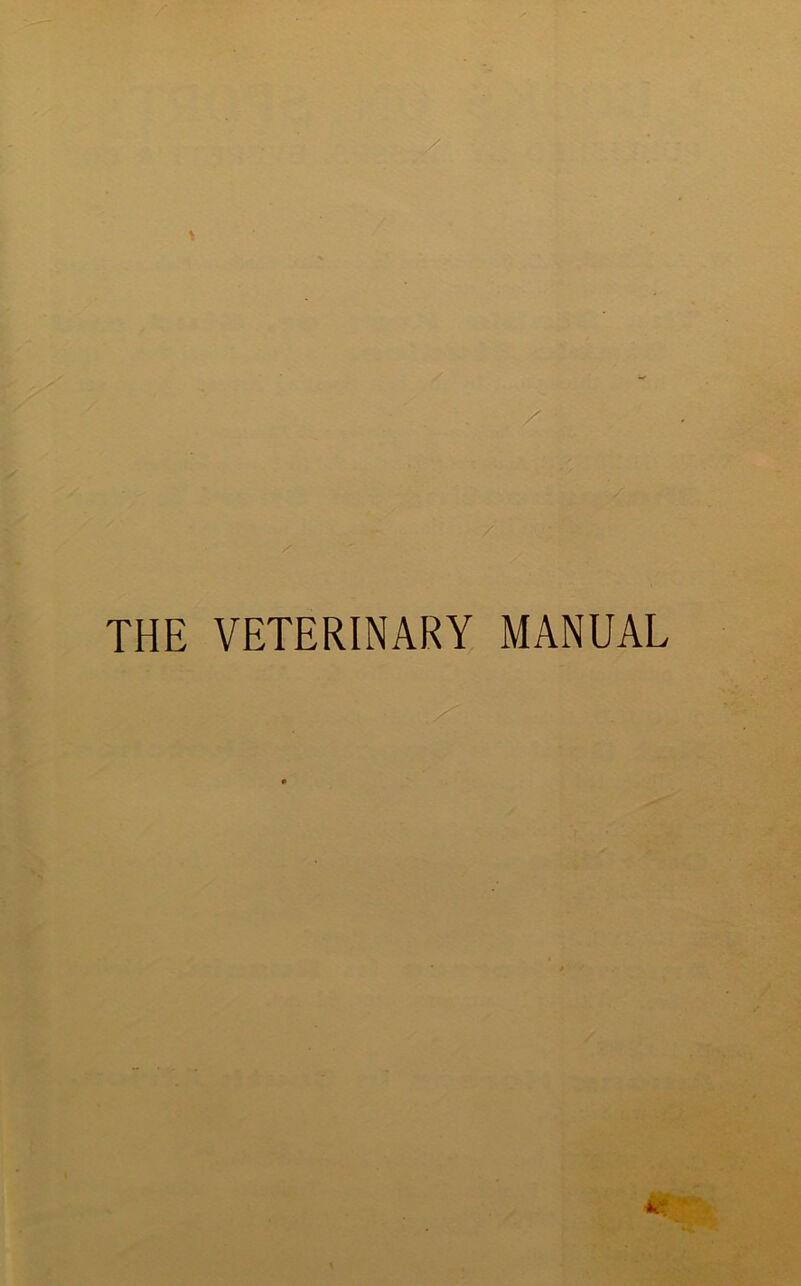 / MANUAL THE VETERINARY