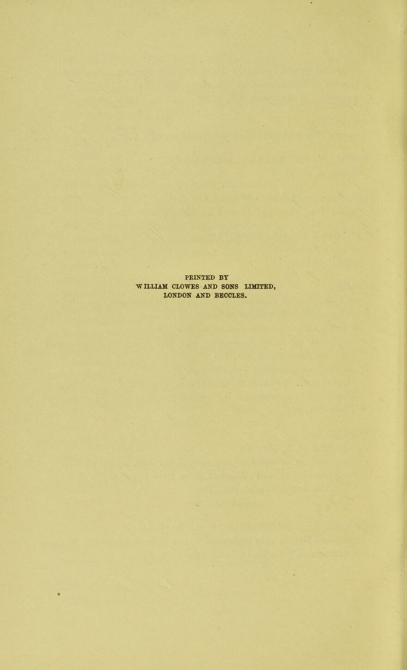 PRINTED BY WILLIAM CLOWES AND SONS LIMITED LONDON AND BECCLES.