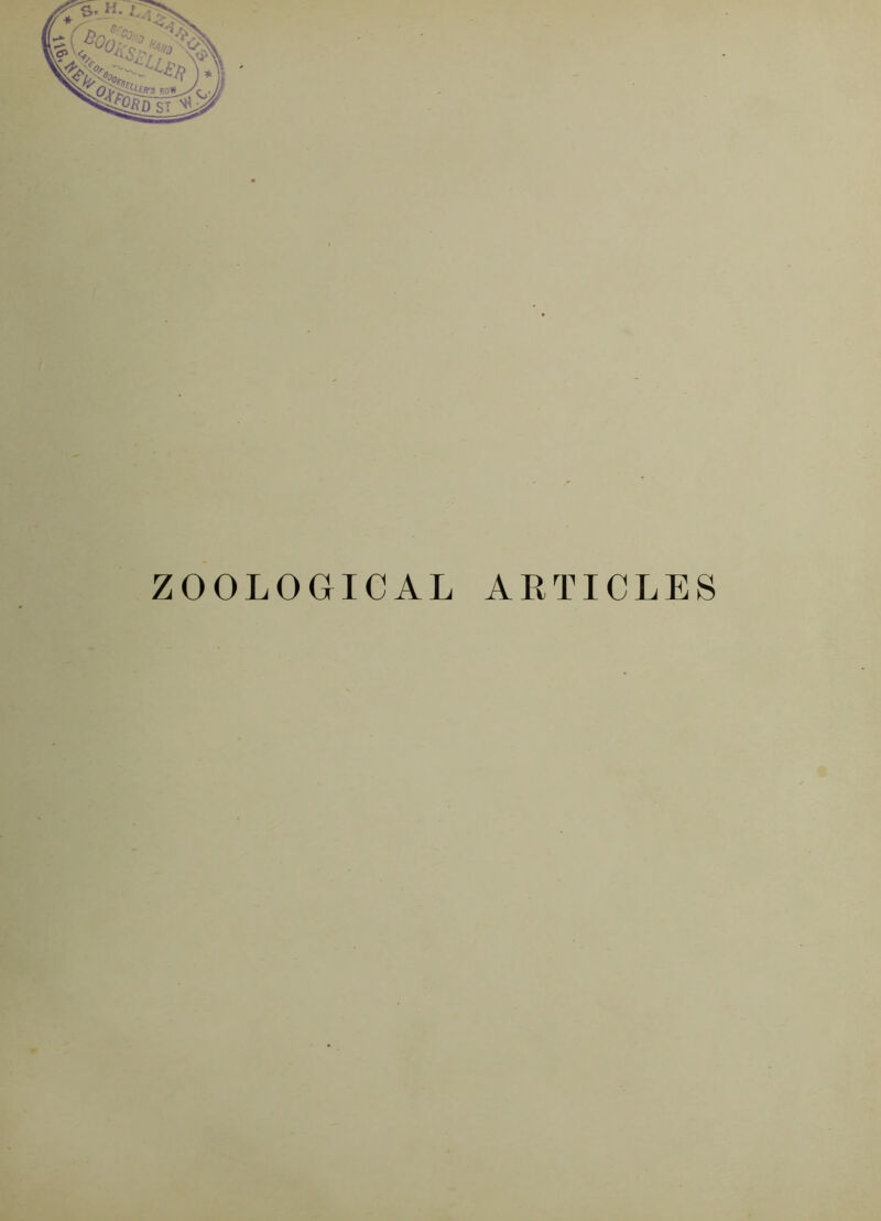 ZOOLOGICAL AETICLES