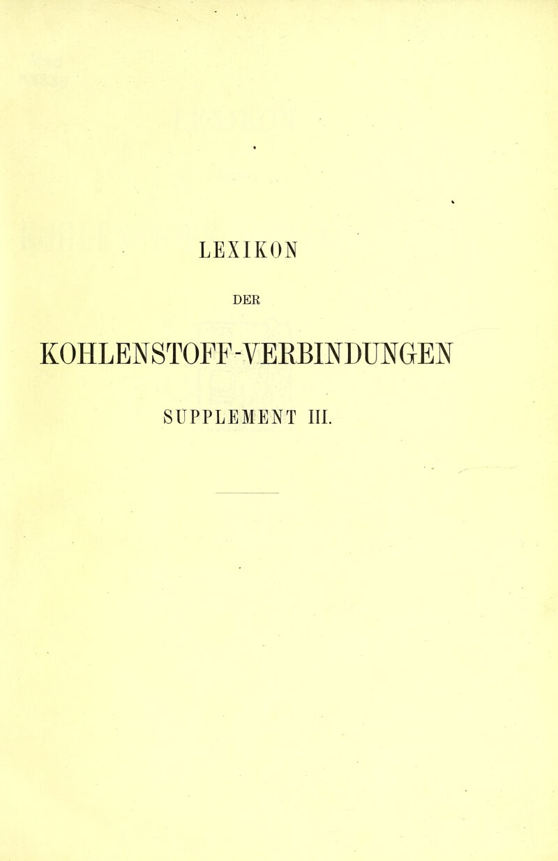 LEXIKON DER KOHLENSTOFF-VERBINDUNGEN