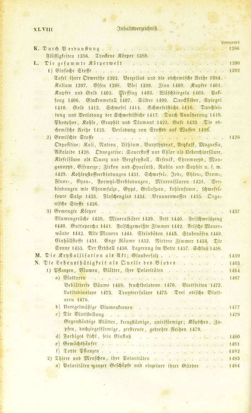 ^arflötavl’ K. $>urrf) 95 c r b 11 h ft li u ß 1386 gliiffigFeiten 1386. £rocfette .Körper 1388. L. P'icgefammte.ftBrpfrroelt . . . 1390 1) ©infadjc Stoffe 1392 lEafel iljver £)bn>crtf)e 1392. Q3erje(iuS unb bie obcfjcnitfcfje 9ieif>e 1394. Kalium 1397. ©ffeu 1398. 93Ici 1399. Biun 1400. .Kupfer 1401. .Kupfer unb Oolb 1402, ^)?effing 1403. 21<äfd>biegelu 1405. pnf= foitg 1406. ©locfrumetall 1407. ©über 1409. Dnecfftlber, Spiegel 1410. ©olb 1413. Stfjtucfel 1414. Sd>roefelfHcf)e 1416. P?urcbleü tung imb Perlabung ber Sdjioefelftidje 1417. $urd) Slnnäbernng 1418. PboSpljor, Kofjle, ©rapljit unb ©iamant 1422. ©afc 1423. Sie ob: diemtfdjc 9ieil;e 1425. Perlabung von Stoffob auf SDaffer 1426. 2) @eniifd>te Stoffe 1428 Obpofttioe: Kali, Patron, Sifljiuni, Parpffipbrat, Slefcfalf, ©lagncfta, Sllfaloibc 1428. Dbnegatioe-: .©auerfioff unb Spier als Uebercblorfäure, Kiefelfäure als Ditarj unb Pergfrpflall, Slrfenif, Spromorpb, ©lan= ganorpb, (Sifenerje; Bhf»11 unb >§pacintb, 9inbin unb ©ap&ir u. f. n>. 1429. Koplenftoffoerbinbungen 1431. Scpioefels, 3ob=, ©blor^, ©rom=, glitor=, Span=, govntpUPerbinbungcn, SDJineralfäuren 1431. Pcr= binbitngen loie Sprontfalje, ®pps, ©rüitfpan, Foplcnfaure, ftbroefrli fauve ©alje 1433. glafdjenglas 1434. ©runnemoaffer 1435. Crga* tlifd;e Stoffe 1436. 3) ©emengte Körper 1437 Plumengevüfpe 1438. ©lineralbäbcr 1439. gett 1440. grif^ti'eipjcug 1440. ©nttaperepa 4441. grifepgetoeißfe 3nicr 1442. griffe ©lauer« loätibe 1443. Sitte ©lauern 1444. Steinböbcn 1445. ©tubrnöfen 1449. (Sinpiillftoffe 1451. Snge SKäume 1452. Piebere Bü'ner 1454. 37ie Sonne 1455. ®er Srbball 1456. Sagerung im ©eite 1457. Sd)lupl458. M. ®ie Krpfl a l.li f a ti o n als Slft; ©lauberfalj 1459 N. PiieSebenStpätigTeitalSiDuellebeSPtobeS 1463 1) Pffanjeit, Pinnten, Plätter, ihre Polaritäten 1464 ji) Plottaren 1467 Pebläfterte Pältme 1468. frnepfbelabene 1470. Plattfeitcn 1472. Satitubinalape 1473. SvanSocrfalare 1475. ©rei obifdbc Platt« aren 1476. li) Unregelmäßige ©Inntenfronen 1477 <■) ©fe Plattftcllung 1479 ©egrnfläubigc Plätter, ftenjftänbigc, quirlförntige; Köpfdten, B‘t= pfeit, bacßjiegelförntige, jerfireutc, gebreptc Steißen 1479. (1) garbiges Sid>t, fein ©ittflujj 1480 c) ©etvädtSßäufer 1481 f) 3Tobte Pflanjen 1482 2) Spiere unb ©lenfeßen, i()rc Polaritäten 1483 a) Polaritäten *ganjiev ©efeßöpfe unb einjelner ißrer ©lieber 1484