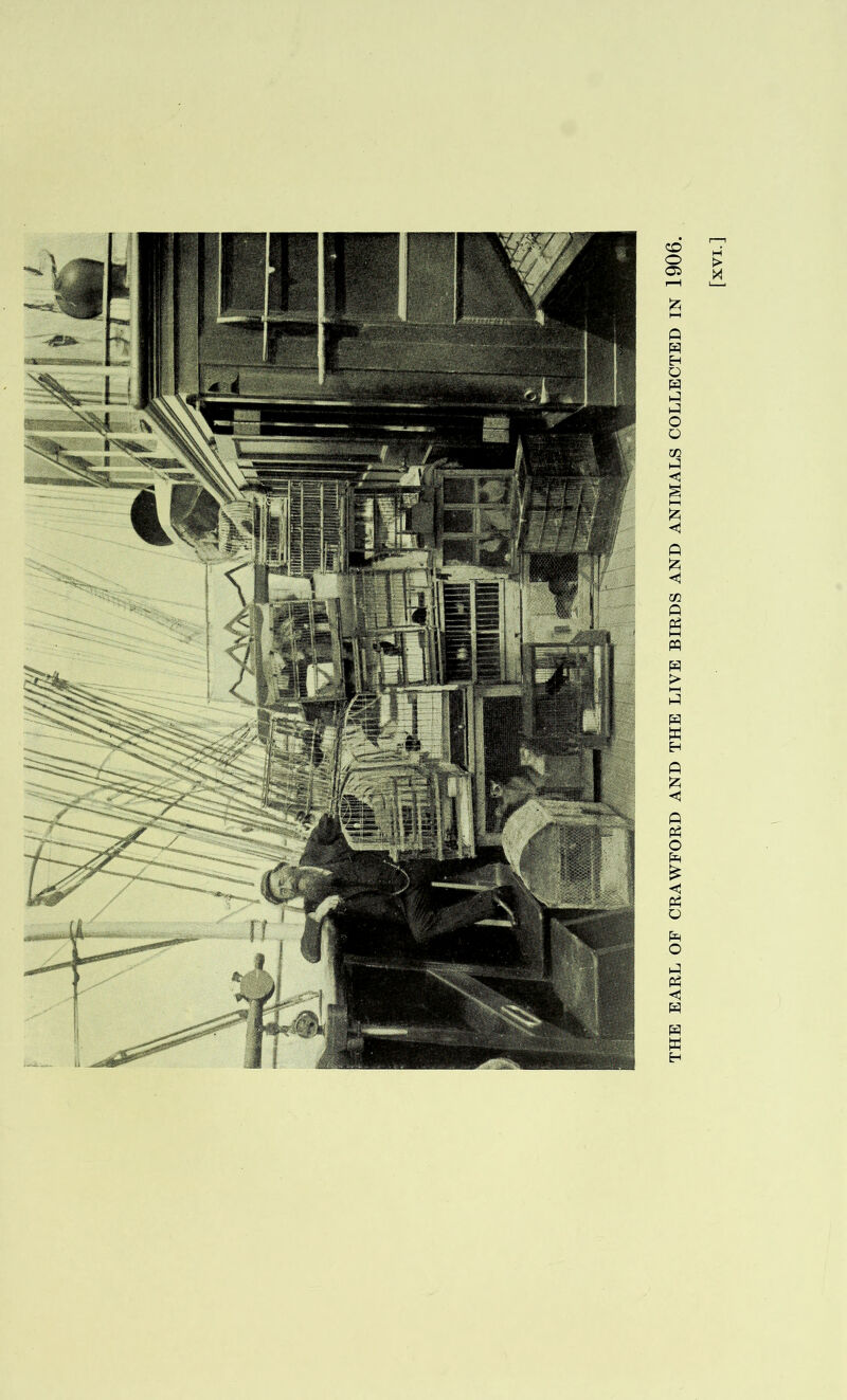 THE EARL OF CRAWFORD AND THE LIVE BIRDS AND ANIMALS COLLECTED IN 1906.