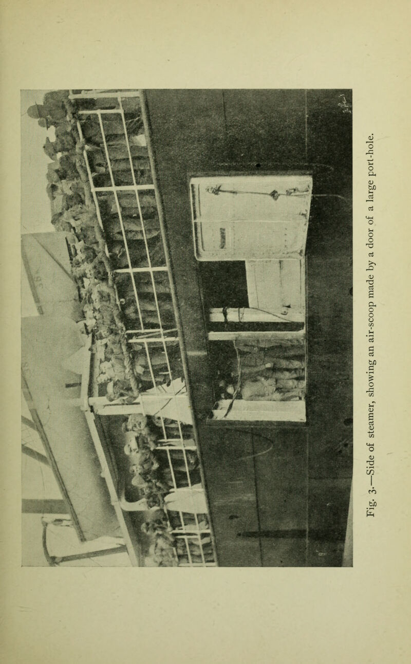 Fig. 3.—Side of steamer, showing an air-scoop made by a door of a large port-hole.