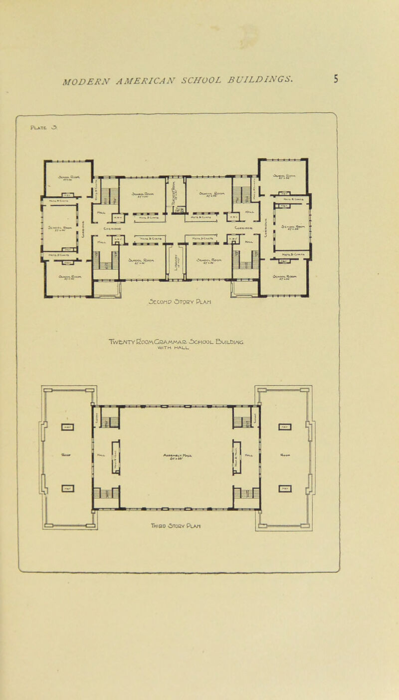 PLATfc -Z> Twenty Rooa\Grammar, .School BuilDiajo WITH HALL