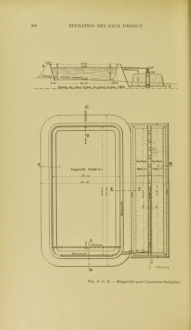 EPURATION DUS UAUX D’UOOUT l’ifi'. tl i'[ t2. — Dispositifs pour rt'puriilioii biologuinf