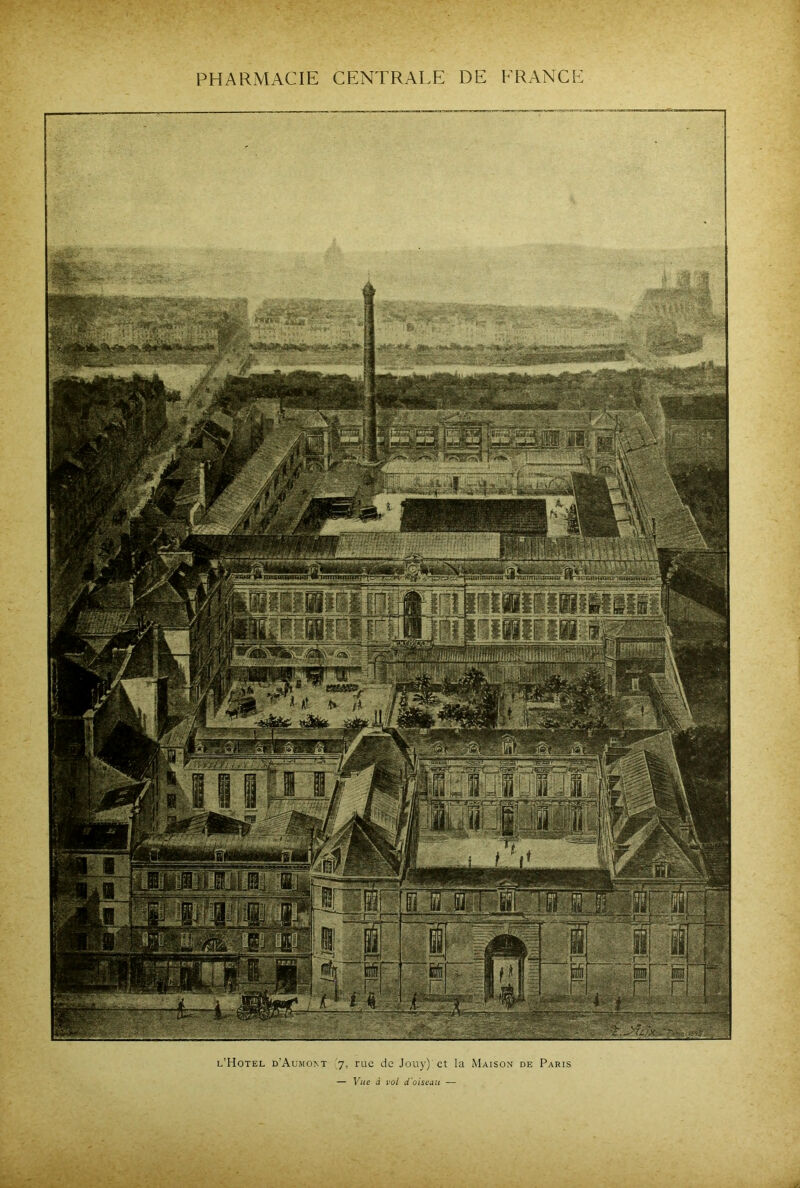 l’Hotel d’Aumont 7, rue de Jouy)' et la Maison de Paris — Vue à vol d'oiseau —