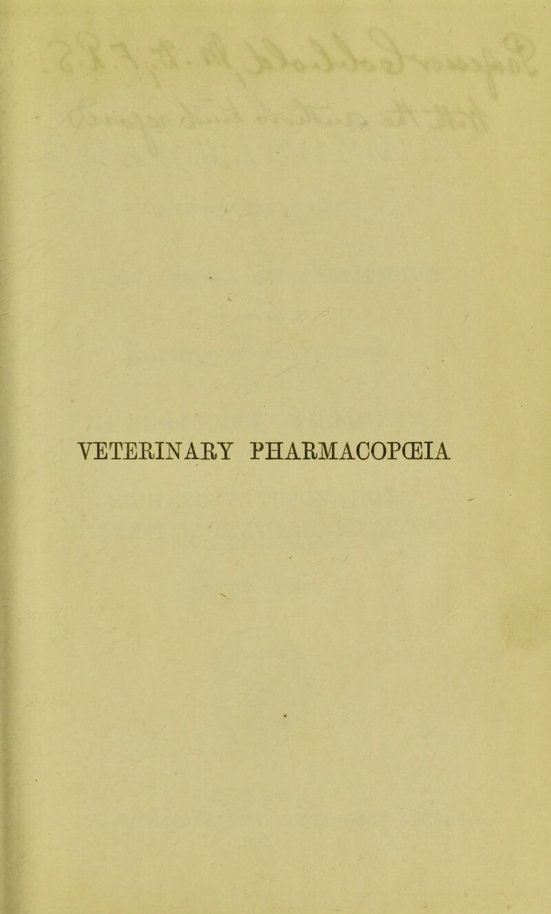 VETERINARY PHARMACOPCEIA