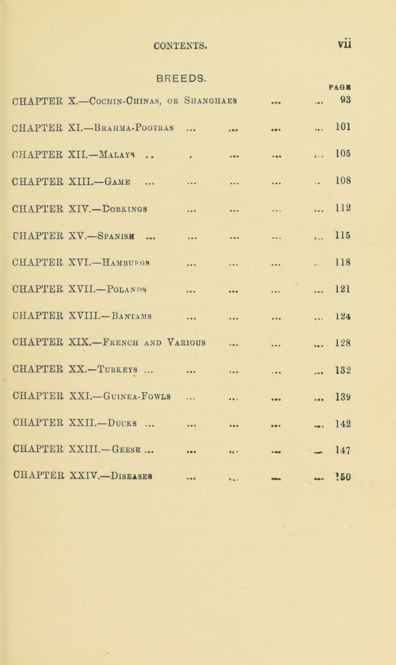 CONTESTS. Vll BREEDS. CHAPTER X.—Cochin-Chinas, or Shanghaes ... PAG* 93 CHAPTER XI.—Brahiia-Pootkas ... ••• ... 101 CHAPTER XII.—Malays .. * • • • • •• ... 105 CHAPTER XIII.—Game ... ... ... •• 108 CHAPTER XIY.—Dorkings • • • ... ... ... 112 CHAPTER XV.—Spanish ... • • • ... ... 115 CHAPTER XVI.—HAMBUPG8 ... ... ... - 118 CHAPTER XVII.—Polanos ... ... ... ... 121 CHAPTER XVIII.—Bantams ... ... ... ... 124 CHAPTER XIX.—French and Various ... ... • • • 128 CHAPTER XX.—Turkeys ... ... ... ... — m • 132 CHAPTER XXI.—Guinea-Fowls ... • • • • •• • •• 139 CHAPTER XXII.—Ducks ... • #« • • • «-• t 142 CHAPTER XXIII.—Geese ... • •• «■« * ••• — 147 CHAPTER XXIV.—Diseases !50