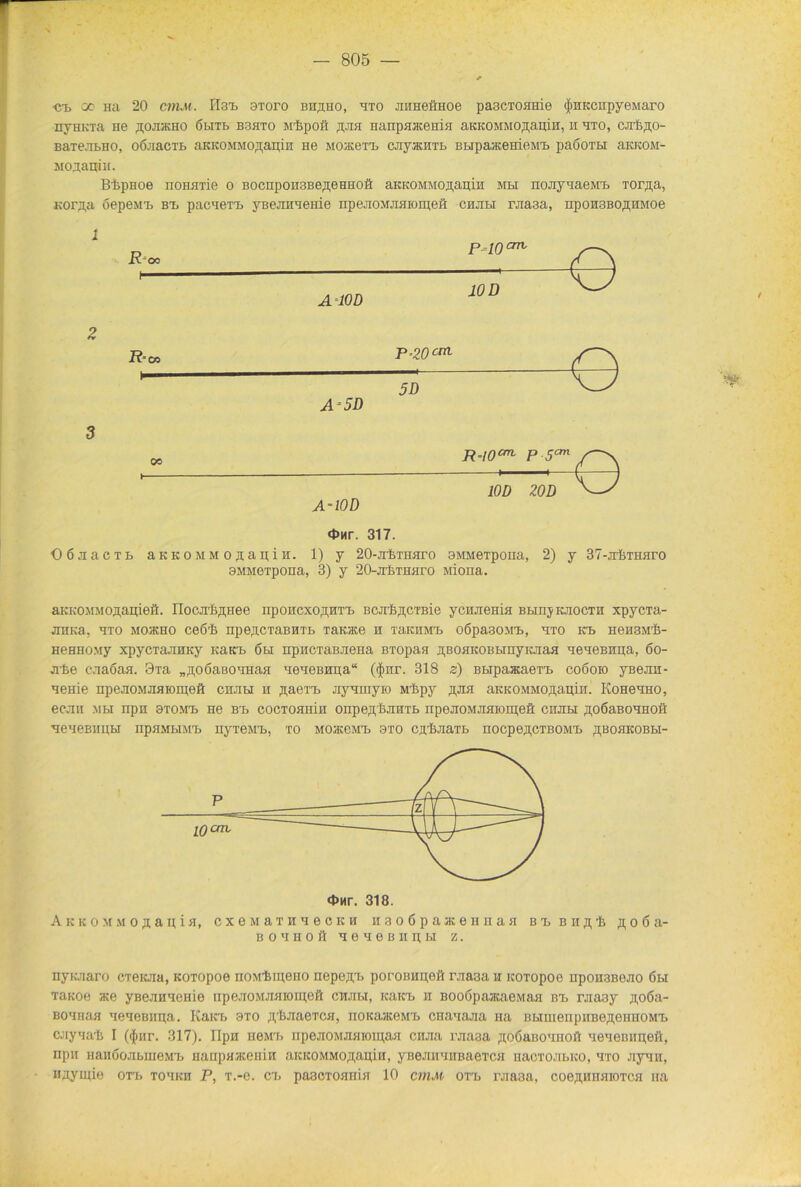 •ci> co na 20 cmM. ri3b ,3'roro npiuio, axo JiiiHeftnoe pa3cxoame ^HKcnpyeMaro nyHKTa ne ^ojijkho 6i>itb bshto Mljpoft fljui nanpaacema aiiKOMMO^auin, ii axo, cjrbpo- BaTe.nbHO, oÖJiaeTB aKKOMMopapiii He Moaeexb cayaraxb BupaacenieMb paöoxbi aKKOM- MOpapin. B'fepnoe noHHTie o BOcnponsBepeHHOii aKKOMMopapin Mbi nonyaaeMb xorpa, Korpa SepeMb Bb pacaexb yBejmaenie npejioarjiaioipeö chjibi rjia3a, nponsBopuMoe 1 R^O0 PAOcnv v A-10D 10D R’ co P‘20cnl A‘5D oo R-IOm P S™1 /~N. A'lOD 10D 20D <t>nr. 317. OÖJiacTb aKKOMMOjapii. 1) y 20-jrbiHaro 3MMeTpona, 2) y 37-jrbxHaro 3MM6Tpona, 3) y 20-jrbTHaro Miona. bekommopapieö. nocjrbpHee nponcxopHXb BCjrfepcxBie ycnjiema Bbiny kjiocxh xpycxa- jiHKa, tito M03CH0 ce6rB npepcxaBHXb TaK»e h xaraiMb o6pa30Mb, axo Kb Hen3M'fi- HeHHOMy xpycTajiHKy KaKb 6bi npucTaBJiena Bxopaa pBoaKOBbinyiuiaa aeaeBHpa, 6o- jrfce CJiaßaa. 9xa „poßaBOanaa aeaeBHpa“ ($nr. 318 z) Bbipaacaexb coöoio yßejm- aeme npejiOMJiaioipeft ciijibi h paexb ayamyio ivrfepy pjia aKKOMMopapin. Kohohho, ecjiH >ibi npn 9T0Mb ne Bb cocToanin onpepbjiHib npejiOMJiaioipefi cnabi poßaBoaHOö aeaeBimbi npaMHMb nyTeMb, to MoaceMb axo cjrbJiaTB nocpepciBOMb pBoaicoBbi- A k k o m m o p a p i a, c x e m a x h a e c k h HBoßpaacennaa b b b h p '6 poßa- BOHHOft a e a e b h p bi z. nyKjiaro cxeiuia, KOTopoe noMlnpeno nepepb poroBHpeft rjia3a h KOTopoc npoH3Beao 6w Tanoe ®e yBejinaeitie npejiOMJiaioipeft chjibi, icaicb h BooöpajKaeMaa Bb ma3y poöa- Boanaa aeaeBirpa. Kaicb axo p'bjiaexcfl, noKaaceMb cnaaajia na BHmenpHBepeHHOMb CJiyaali I (<|)iir. 317). IIpn H6Mb npejiOMJiaioipaa CHJia rjiaaa poöaßoanoft aeaeiiupefi, npn HaHÖojibiueMb uanpaateiiin aicicoMMopapin, yBejmaiiBaexca HacxoJiBKO, axo .nyaii, npyipio oxb xoaKH P, x.-e. Cb paaexoania 10 cmM oxb rjiaaa, coepinraioxca Ha /