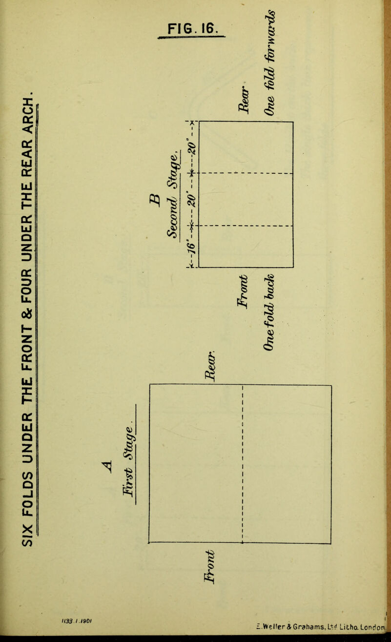 SIX FOLDS UNDER THE FRONT & FOUR UNDER THE REAR ARCH. 1133-1 1901 £.Welfer<Sr Grahams, It?1 Litho. London.