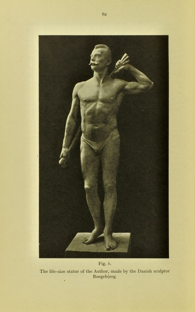 Fig. b. The life-si.ze statue of the Author, made by the Danish sculptor Boegebjerg.