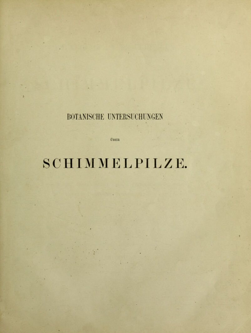 ÜBER SCHIMMELPILZE.