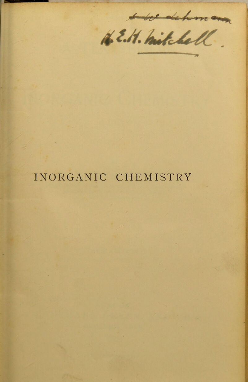 INORGANIC CHEMISTRY