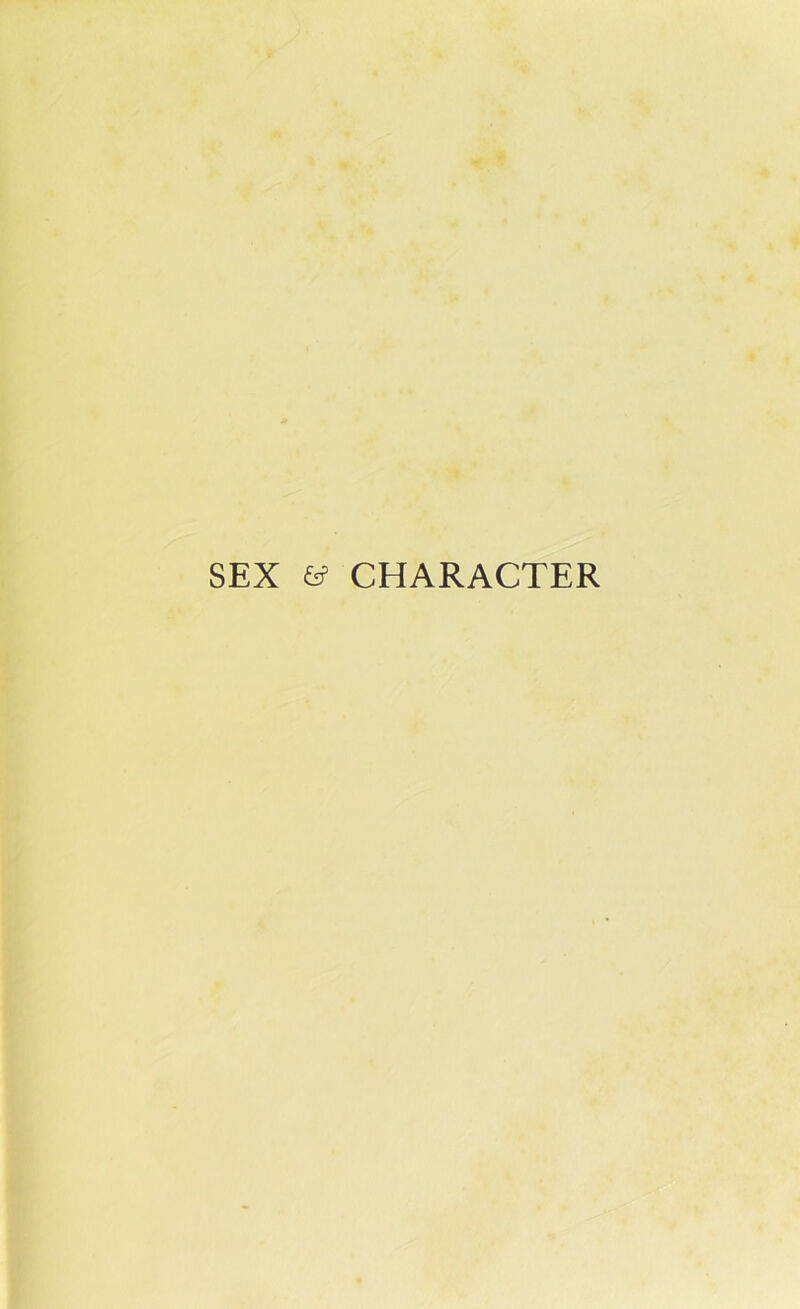 SEX fc? CHARACTER