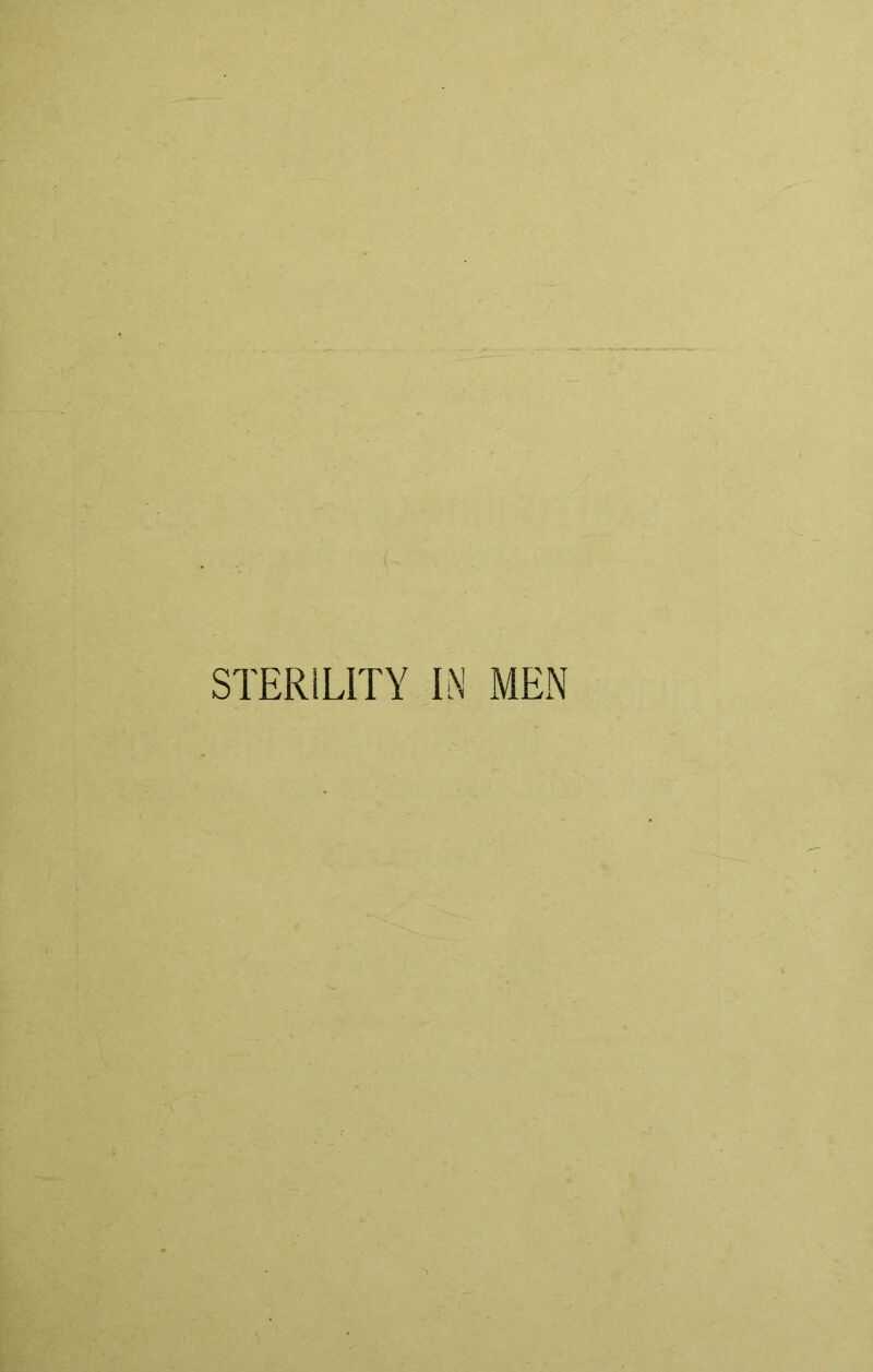 STERILITY IN MEN