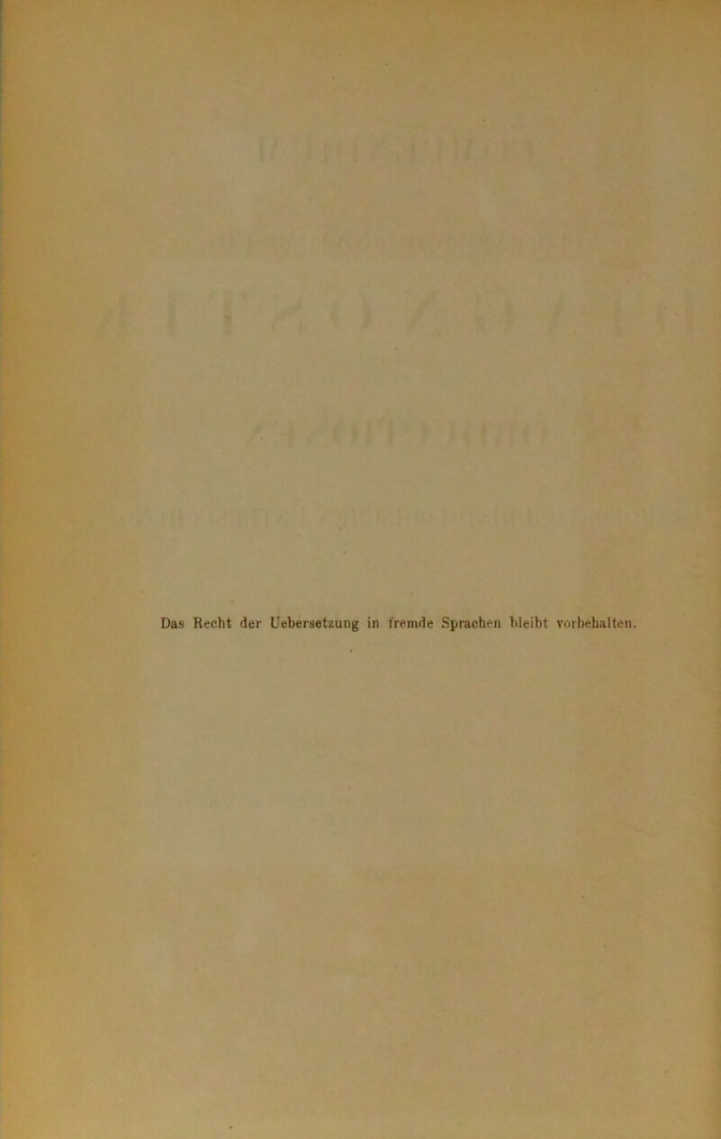 Das Recht der Uebersetzung in fremde Sprachen bleibt Vorbehalten.