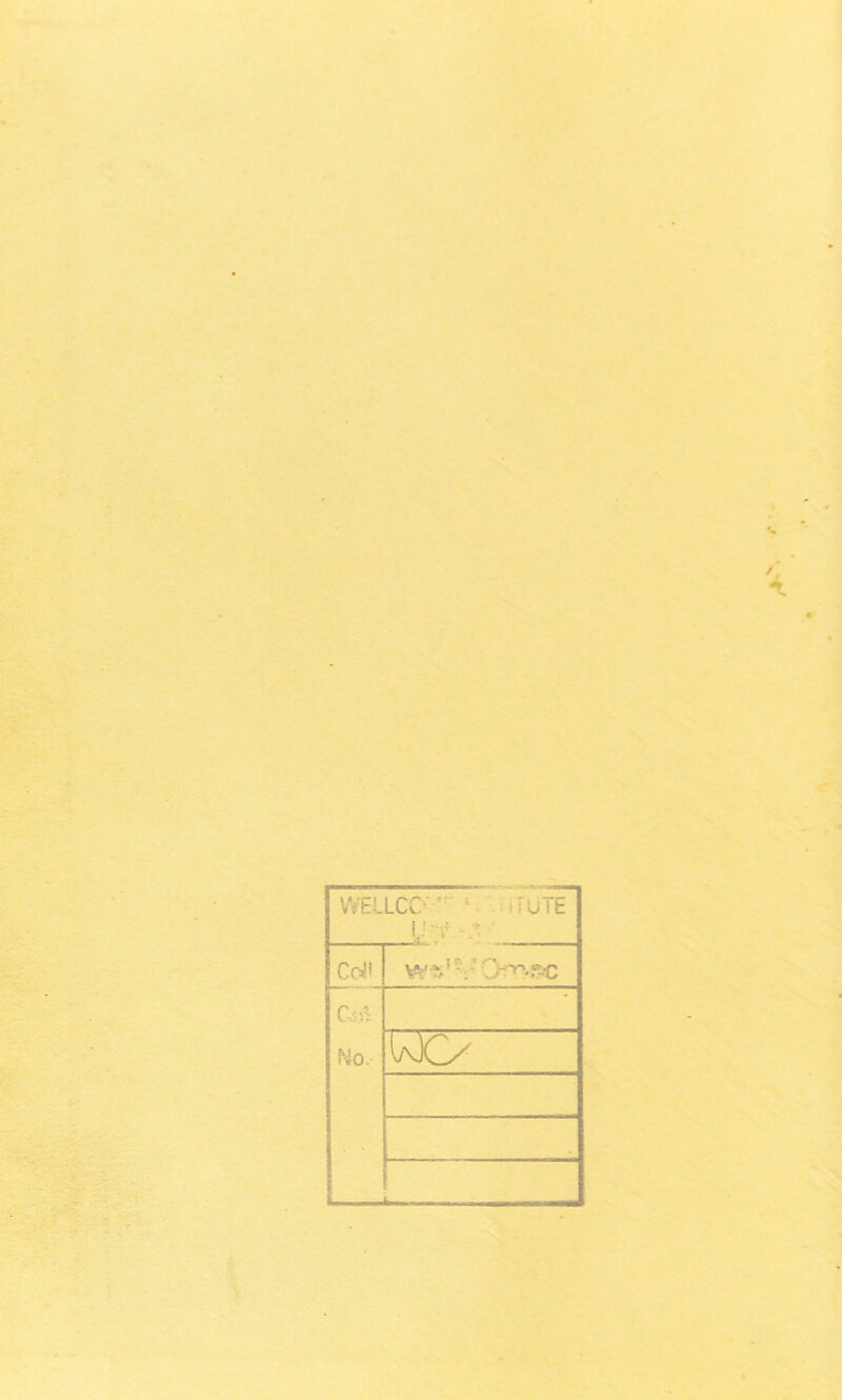 milCQy^ *. .iilUTE Coil t SV • No.- WC/