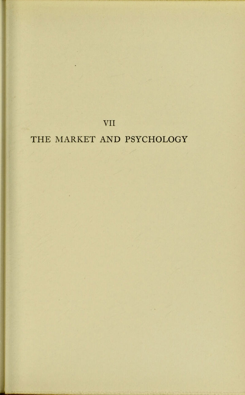 THE MARKET AND PSYCHOLOGY