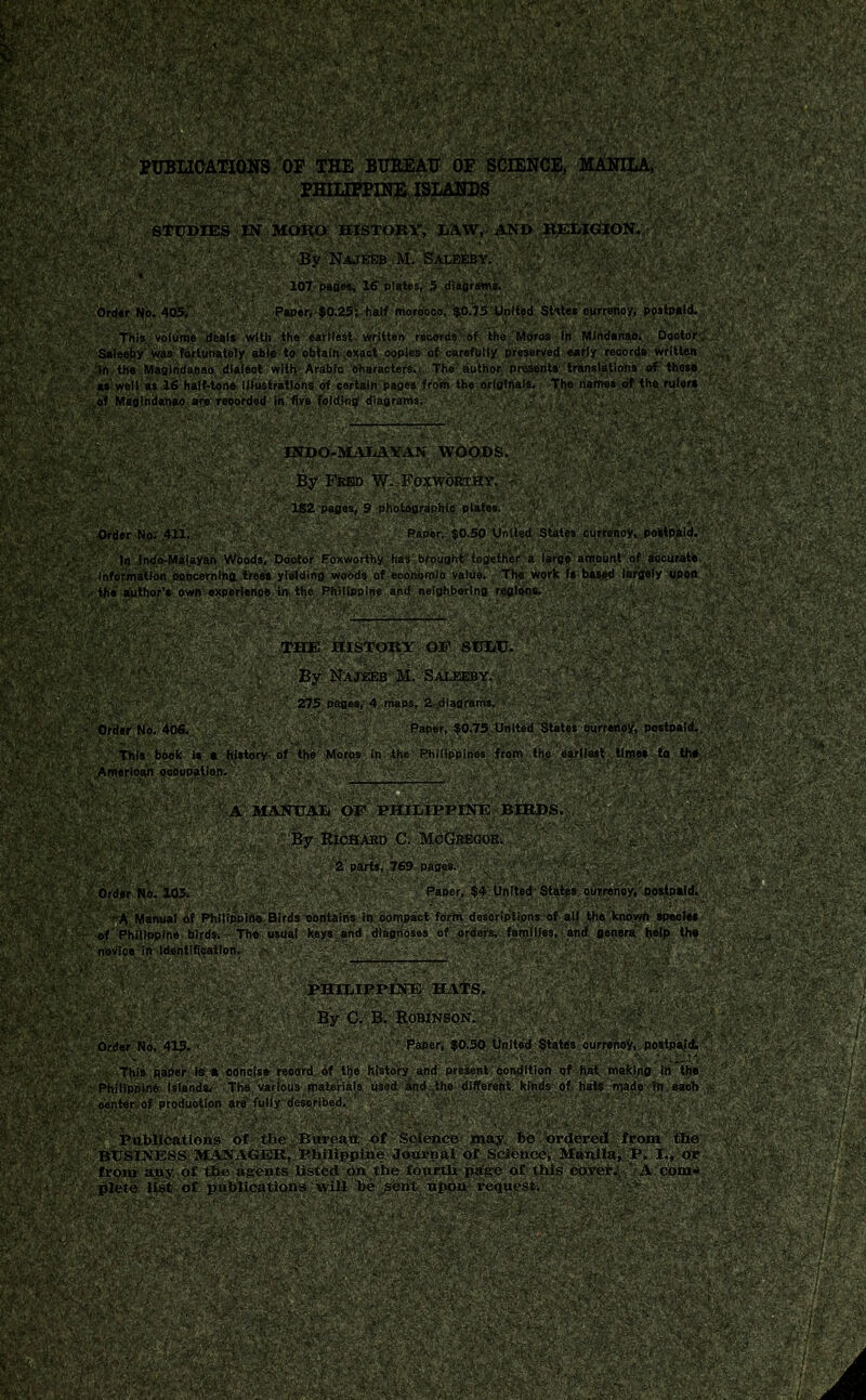 ^wp mmitm ,„TS. By C. B. Robinson. Paper, $0.50 ,• v^v fa»cgj