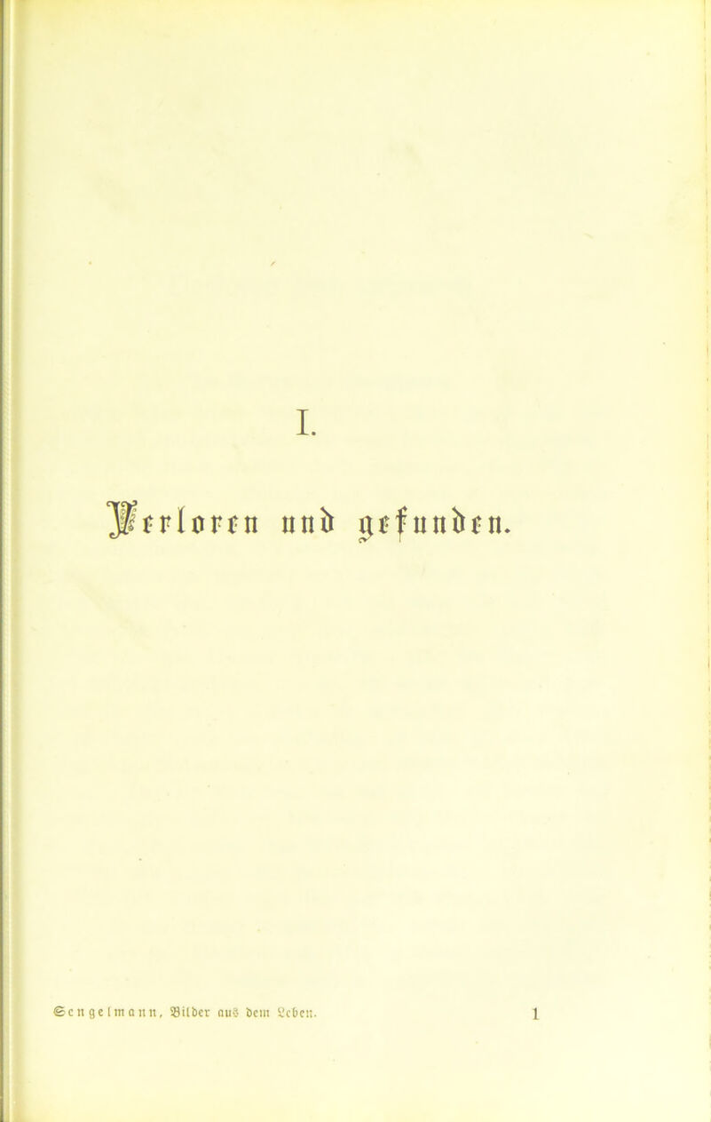 I I / I I. 3lfrlnrrn unit jjjfunöfn. ©cngetmann, Silber au» bem l’cbeit. 1