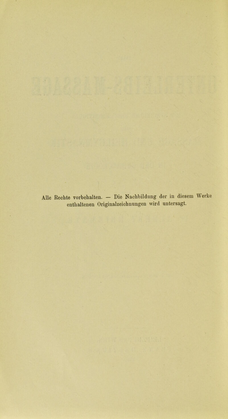 Alle Keehte Vorbehalten. — Die Nachbildung der in diesem Werke enthaltenen Originalzeichnungen wird untersagt.