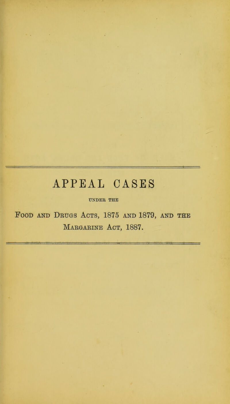 UNDER THE Food and Drugs Acts, 1875 and 1879, and the Margarine Act, 1887.