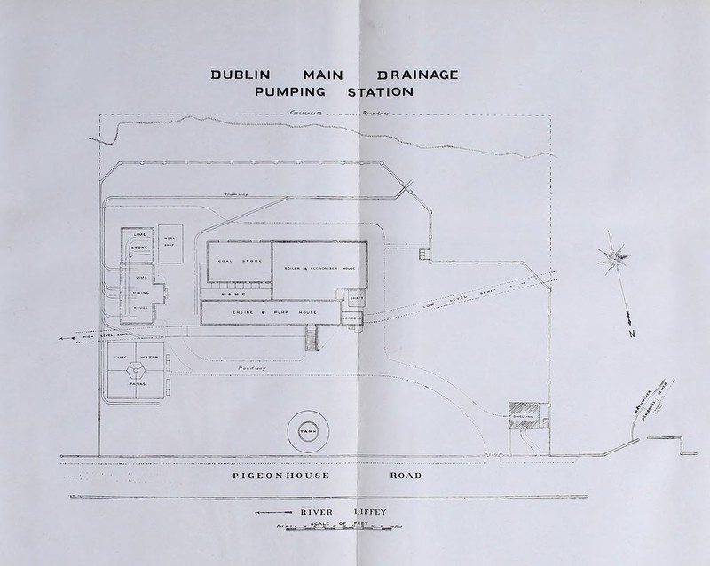 DUBLIN MAIN DRAINAGE PUMPING STATION RIVER LIFFEY