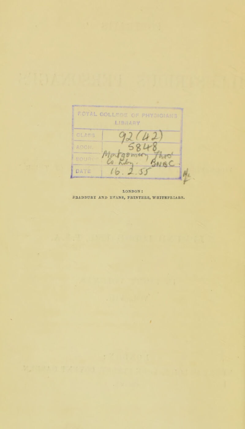 . or; l. cou.- LI 3,1 X) M/h Cq rJr^ ib. i sf * LONDON I BRADBURY AND EVANS, PRINTERS, WQITBFRIARS. $