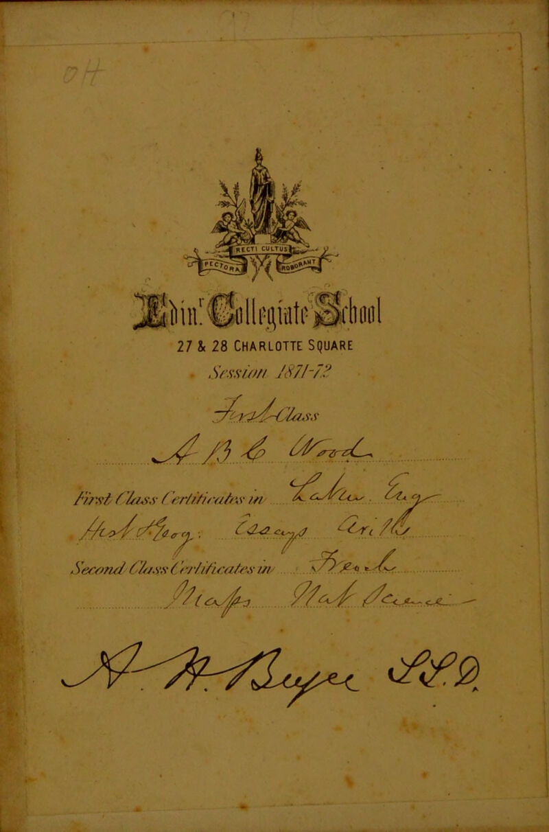 n 27 & 28 CHARLOTTE SQUARE . Srssio/i IS//-?.?