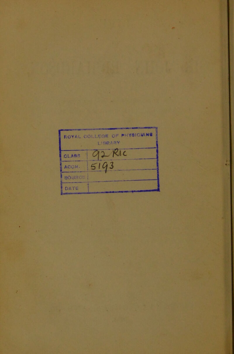 LIBRARY CLASS 'j |ACOH. j \ 80URCL 1 DATE ziqi