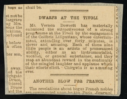 [Handbill advertising Wieland's Living Wonders at the Royal Aquarium in London].