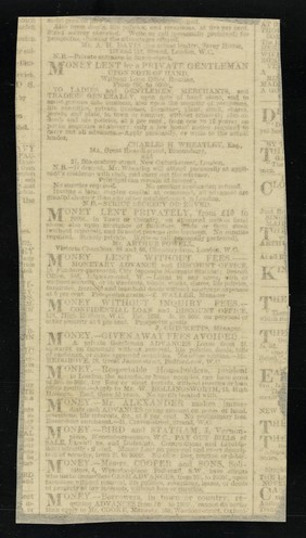[Newspaper cutting (1887?) "An Irish giant in court" about 7' 5" James Patrick Folly's arrest and trial for drunken assault on a police officer in Tottenham Court Road].