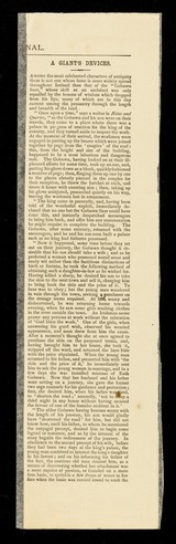 [Undated newspaper cutting titled: A giant's devices].