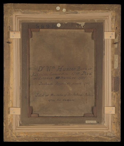 A man designated as Dr William Hunter. Oil painting by Sir Joshua Reynolds.