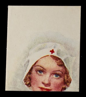 [Postcard showing a Red Cross nurse (V.A.D.) cut into 12 pieces to make a jigsaw. Same as EPH464:39].