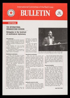 [July 1993 issue of the International Committee of the Red Cross bulletin (no. 210)].