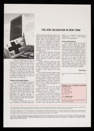 [July 1993 issue of the International Committee of the Red Cross bulletin (no. 210)].