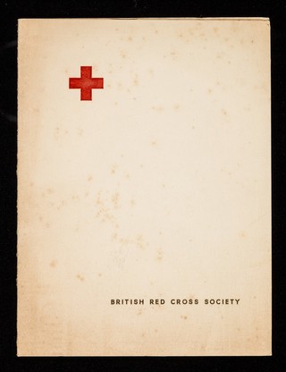 [British Red Cross Society Christmas card featuring a portrait of The Queen].